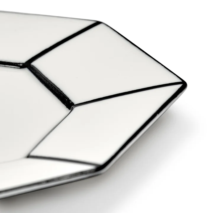 Serax - Carte Blanche Dessert plate, white / black