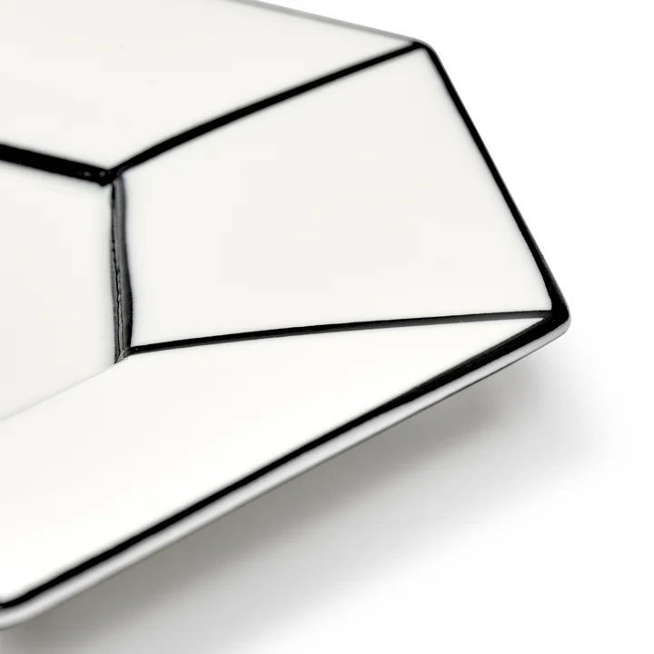 Serax - Carte Blanche Breakfast plate, white / black
