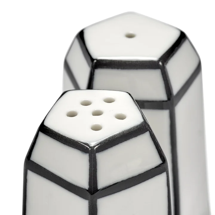 Serax - Carte Blanche Salt and pepper shaker, white / black