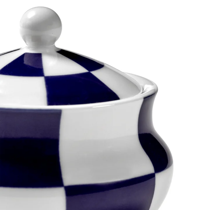 Serax - Fête des Bêtes Sugar bowl, blue / white