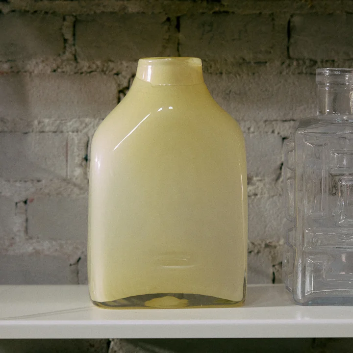 HKliving - Atelier Glass vase, medium, cream