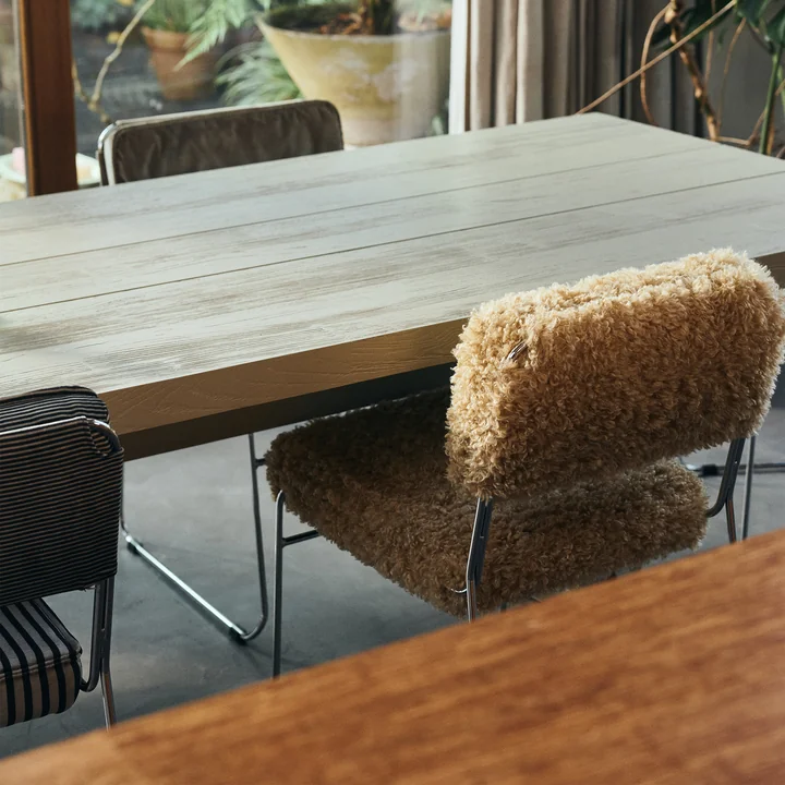 HKliving - Endless Dining chair, poodle / golden