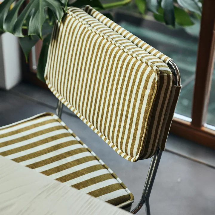 HKliving - Endless Dining chair, stripe / sunflower