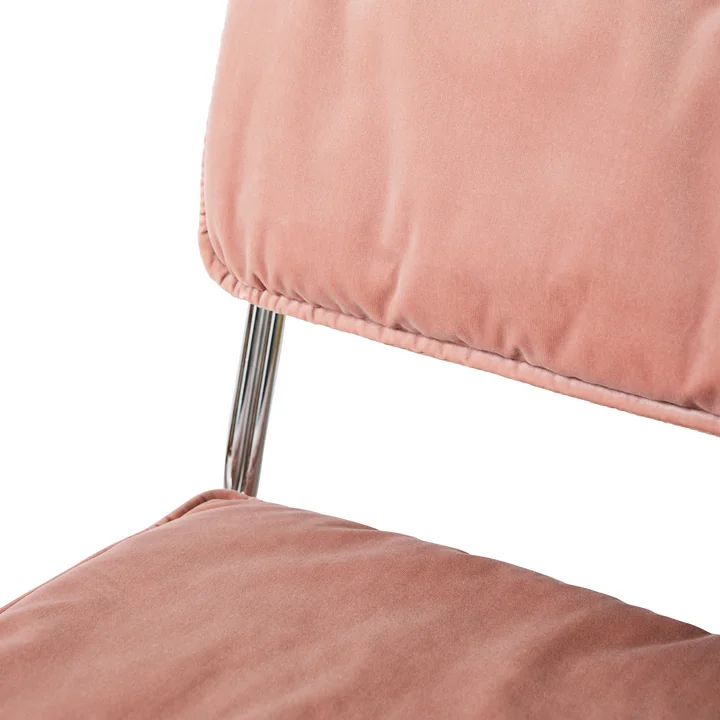 HKliving - Endless Dining chair, velvet / lychee pink