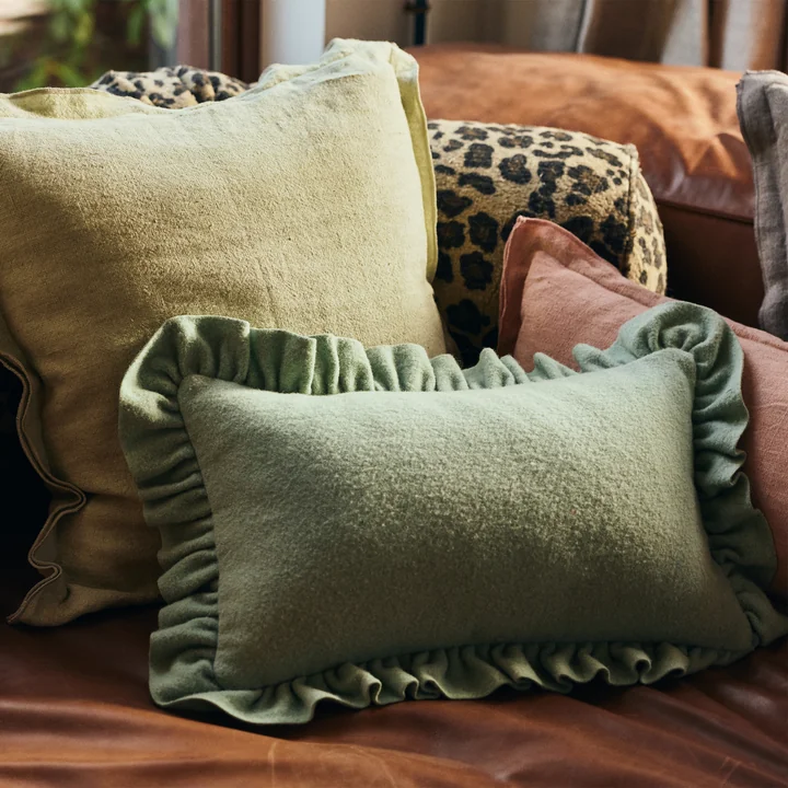 Hkliving - Felt cushion, 60 x 40 cm, mint