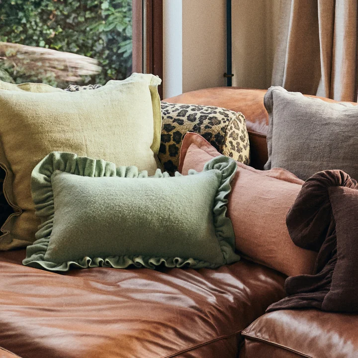 Hkliving - Felt cushion, 60 x 40 cm, mint