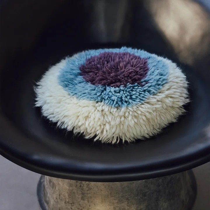 HKliving - Fluffy Cushion, Ø 40 cm, eye catcher