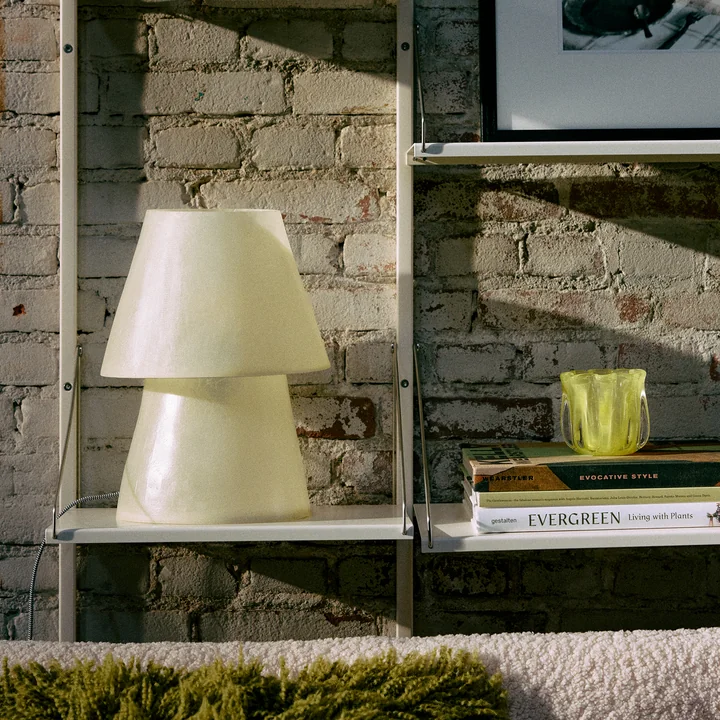 HKliving - Glassfiber table lamp, H 35 cm, off white