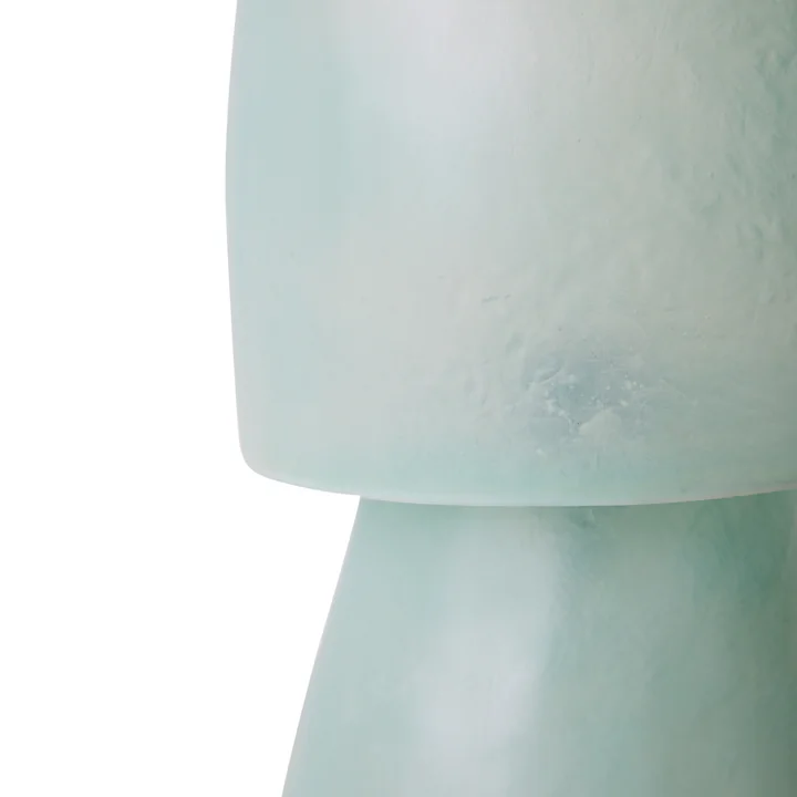 HKliving - Glassfiber table lamp, H 52 cm, petrol blue