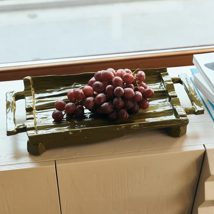 HKliving - Tray, 53 x 25 cm, moss