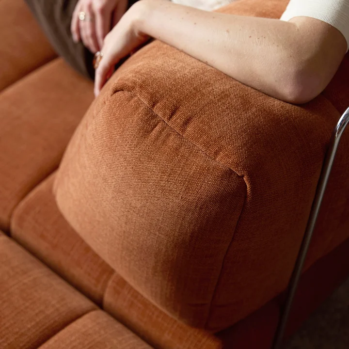 Innovation Living - Cozypad Sofa bed, rust-orange-fabric-412-Esina