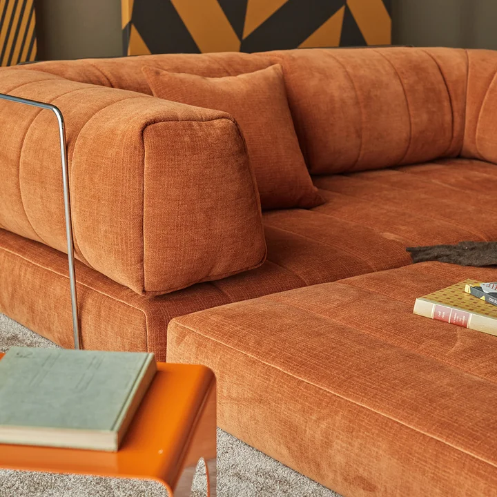 Innovation Living - Cozypad Sofa bed, rust-orange-fabric-412-Esina