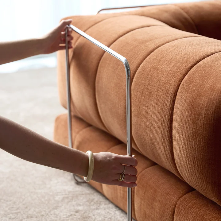 Innovation Living - Cozypad Sofa bed, rust-orange-fabric-412-Esina