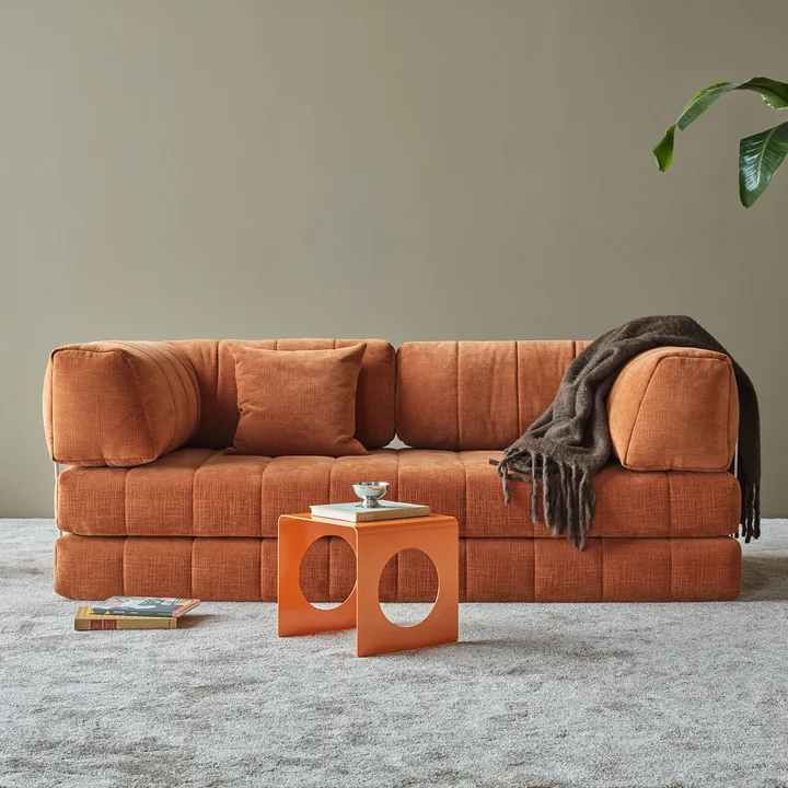 Innovation Living - Cozypad Sofa bed, rust-orange-fabric-412-Esina