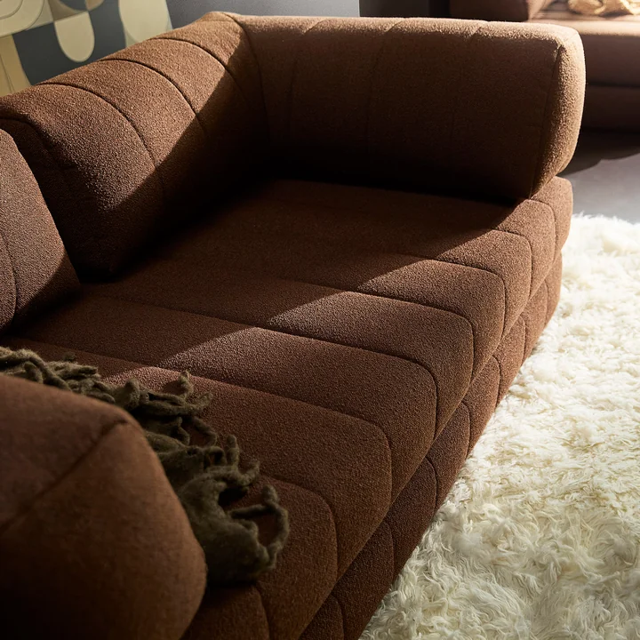 Innovation Living - Cozypad Sofa bed, 2 L-shaped back cushions, rust orange (fabric 412 Esina)