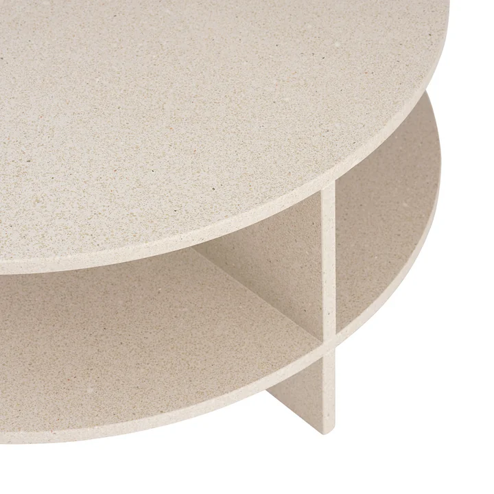 Muuto - Halves Coffee table, light taupe terrazzo