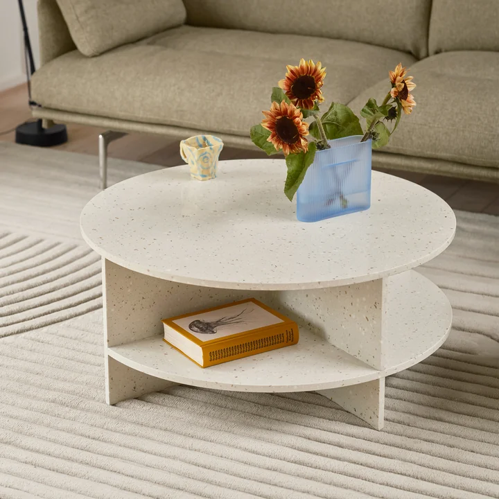 Muuto - Halves Coffee table, off-white terrazzo