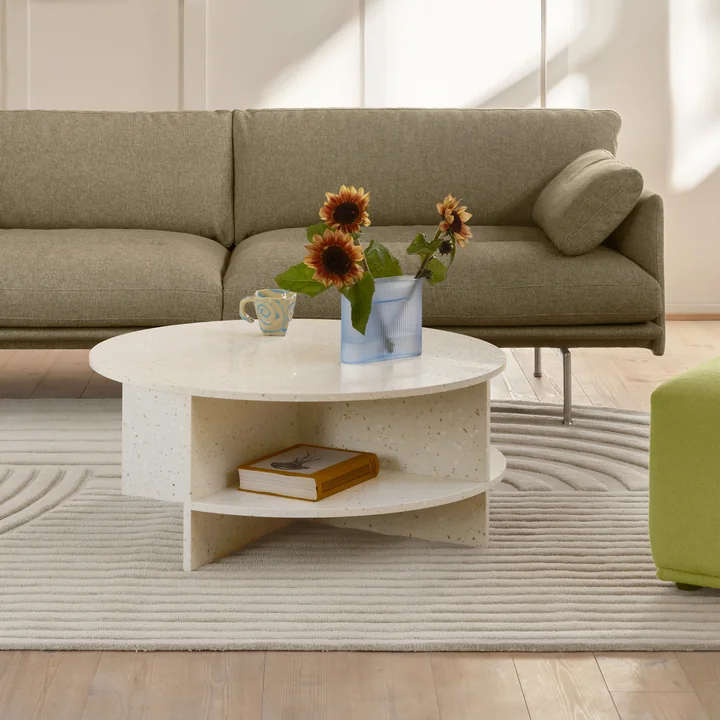 Muuto - Halves Coffee table, off-white terrazzo