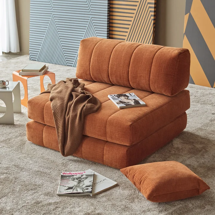 Innovation Living - Cozypad Armchair, rust orange (fabric 412 Esina)