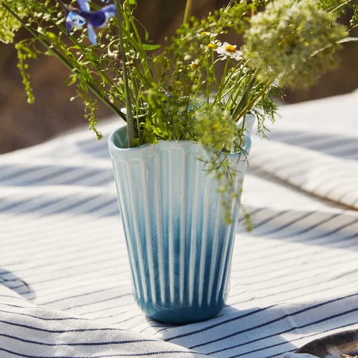 Kähler Design - Hammershøi Unfold Vase, H 16.5 cm, blue