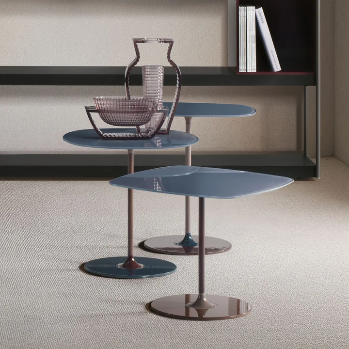 Kartell - Thierry Side table Trio, sky blue (set of 3)