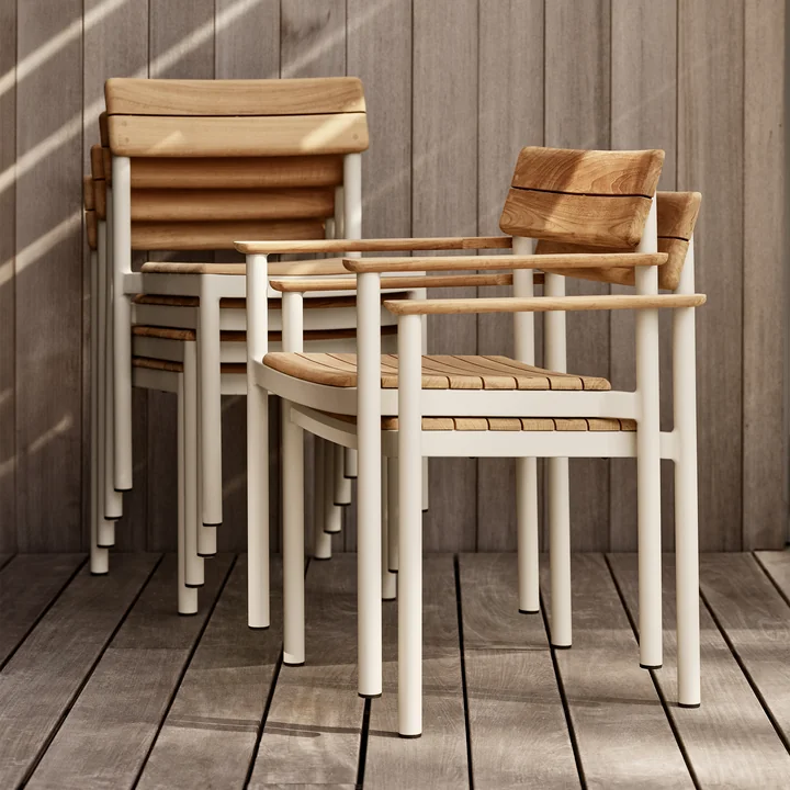Fritz Hansen - Skagerak Pelagus Chair and armchair, teak / ivory