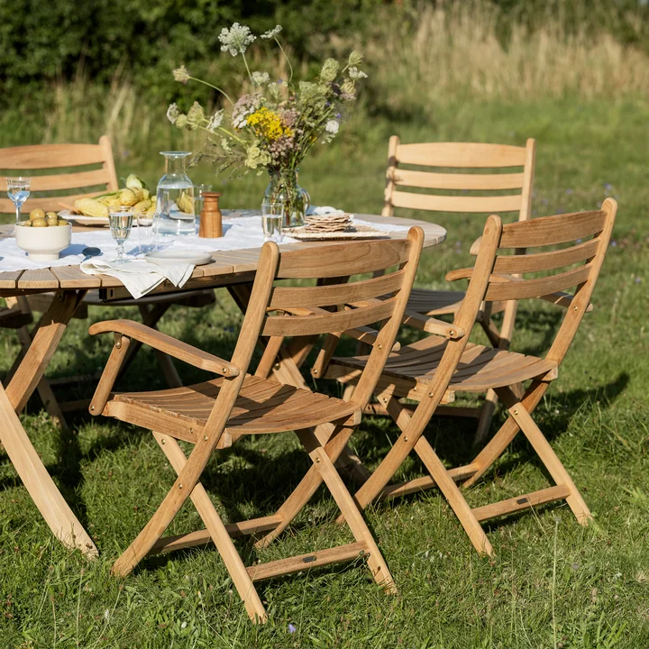 Fritz Hansen - Skagerak Selandia Folding chair with armrests, teak