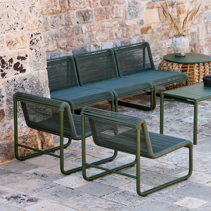 Cane-line - Al Dente Lounge chair, dark green