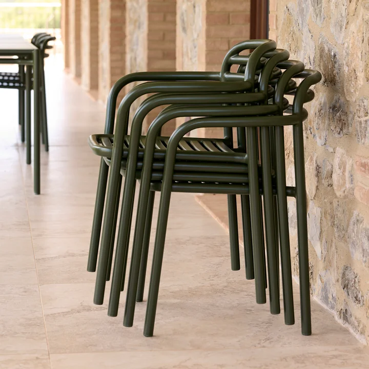 Cane-line - Bliss Stacking armchair, dark green