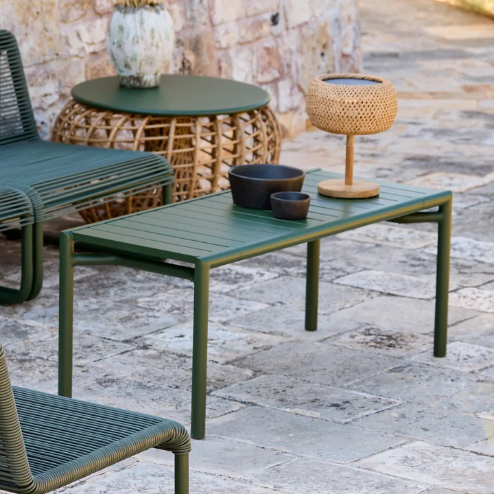 Cane-line - Bliss Coffee table / bench, dark green