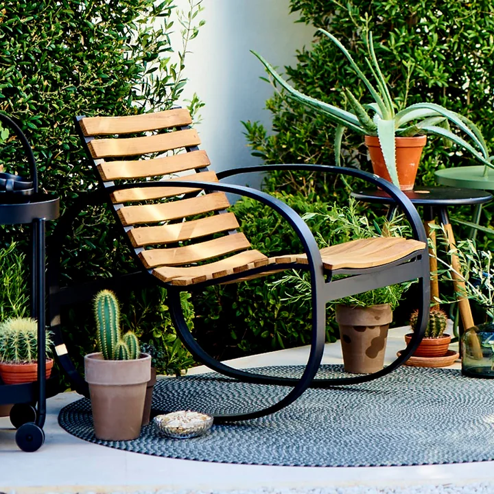 Cane-line - Parc Rocking chair Outdoor, lava gray