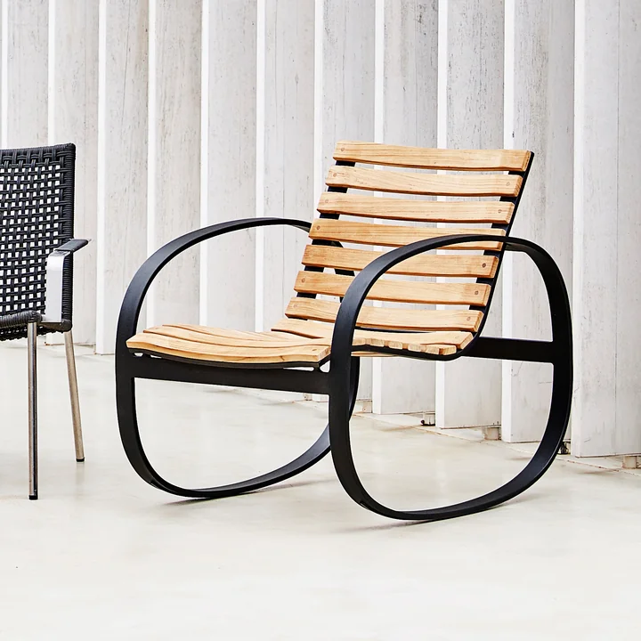 Cane-line - Parc Rocking chair Outdoor, lava gray