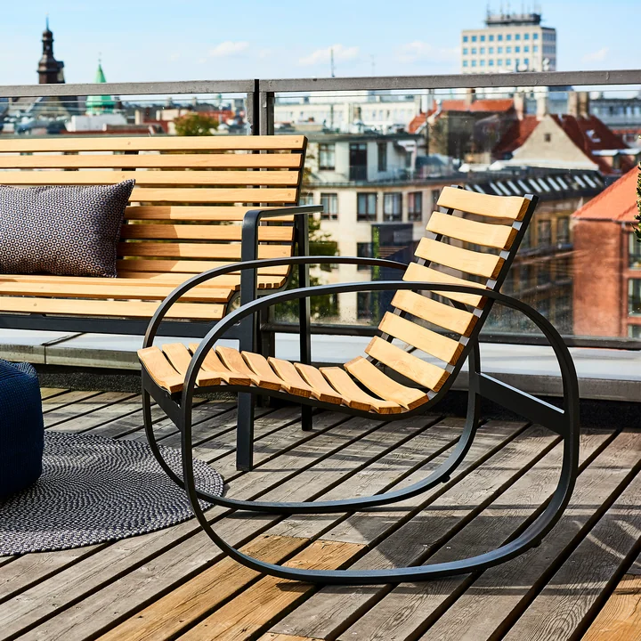 Cane-line - Parc Rocking chair Outdoor, lava gray