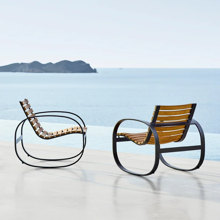 Cane-line - Parc Rocking chair Outdoor, lava gray
