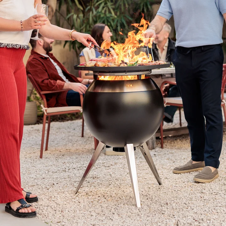 höfats - MOON 55 Plancha grill set high, stainless steel / black