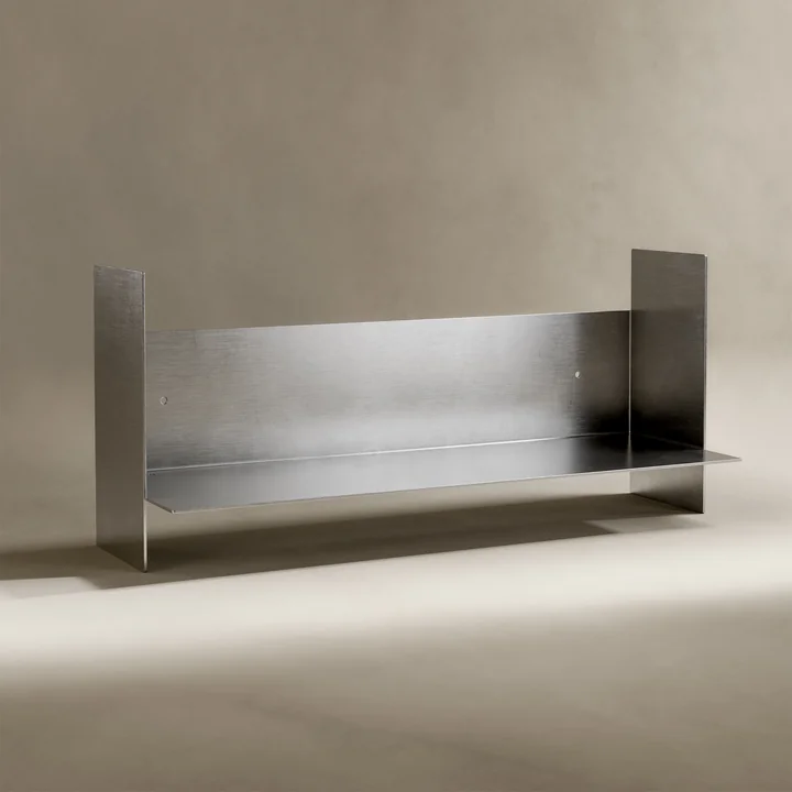 TipToe - PLI wall shelf, CORE, stainless steel