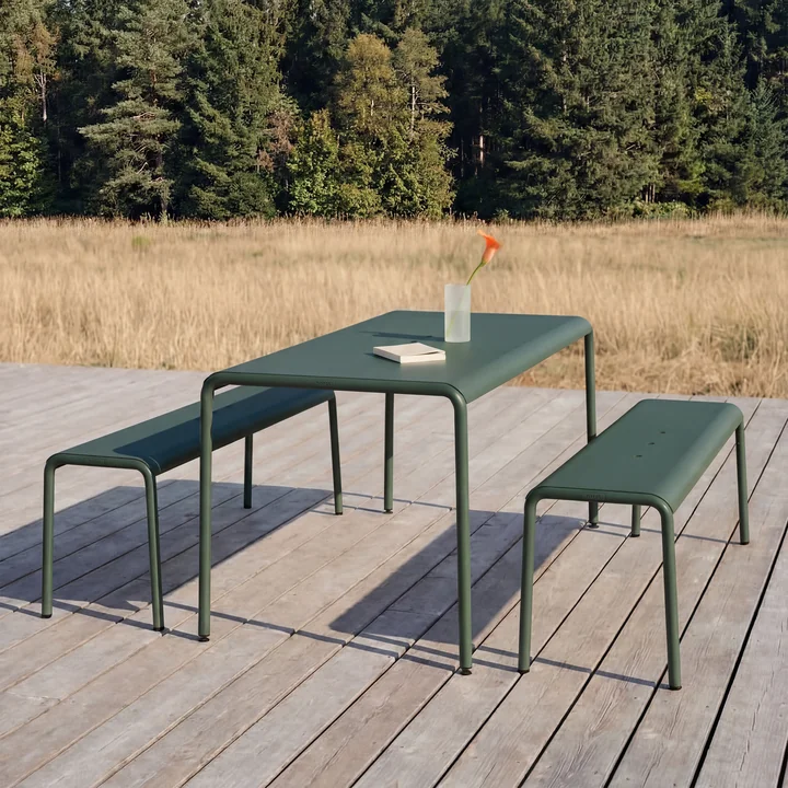 TipToe - Panorama Garden Table, 160 x 90 cm, forest green