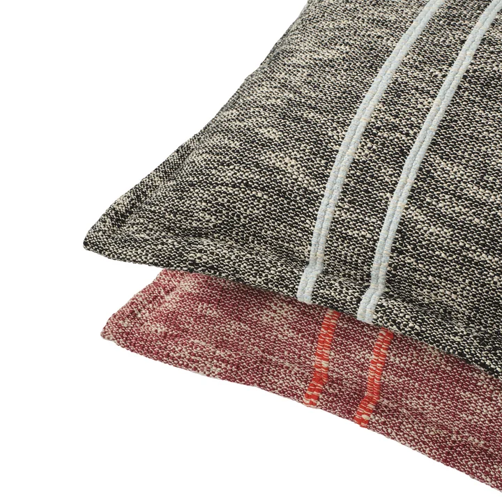 Tom Dixon - Track Cushion, 56 x 56 cm, burgundy and black / white