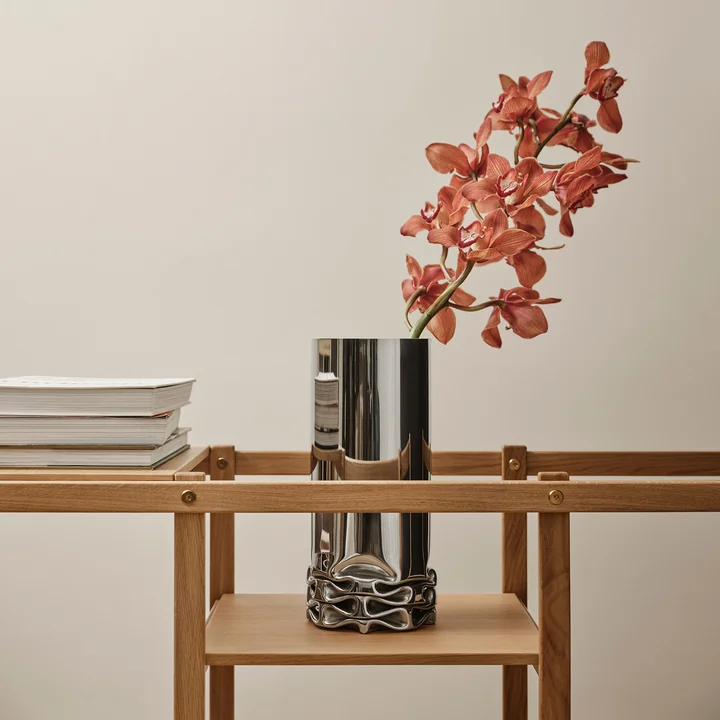 Design House Stockholm - Hydraulic Vase, H 32 cm, stainless steel