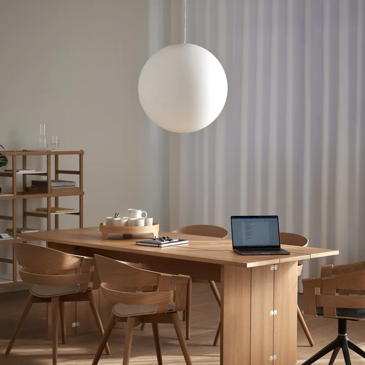 Design House Stockholm - Luna Pendant light XL Ø 60 cm, white