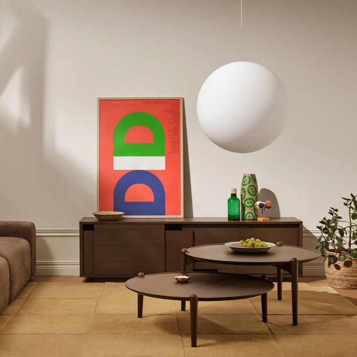 Design House Stockholm - Luna Pendant light XL Ø 60 cm, white