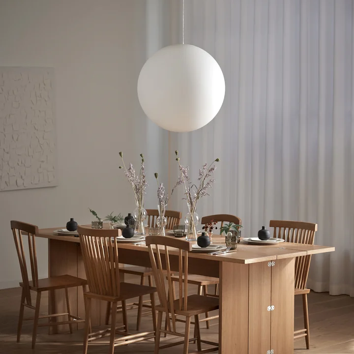 Design House Stockholm - Luna Pendant light XL Ø 60 cm, white