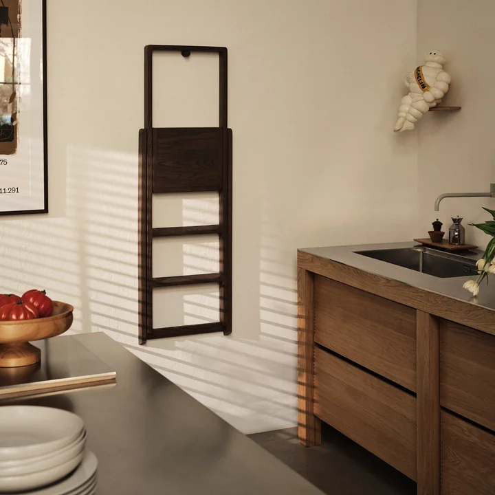 Design House Stockholm - Step Folding ladder, stained oak, dark