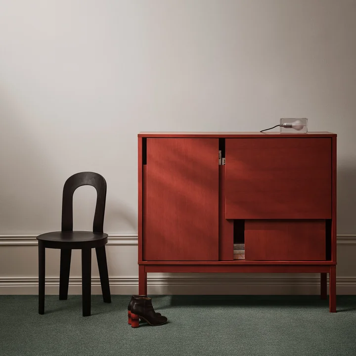 Design House Stockholm - Layer sideboard with legs, red