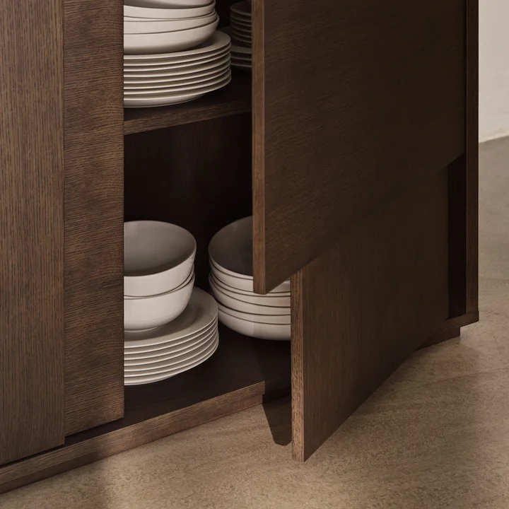 Design House Stockholm - Layer sideboard with legs, dark oak