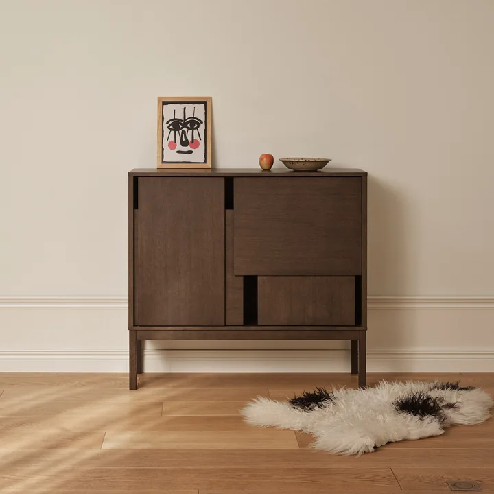 Design House Stockholm - Layer sideboard with legs, dark oak