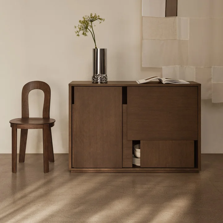 Design House Stockholm - Layer sideboard with legs, dark oak