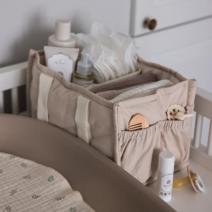 Sebra - Basket for diaper-changing supplies, morning beige