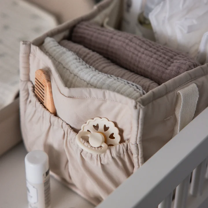 Sebra - Basket for diaper-changing supplies, morning beige