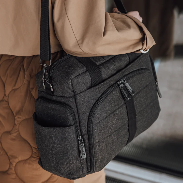 Sebra - On-the-go Diaper Bag, dark gray melange
